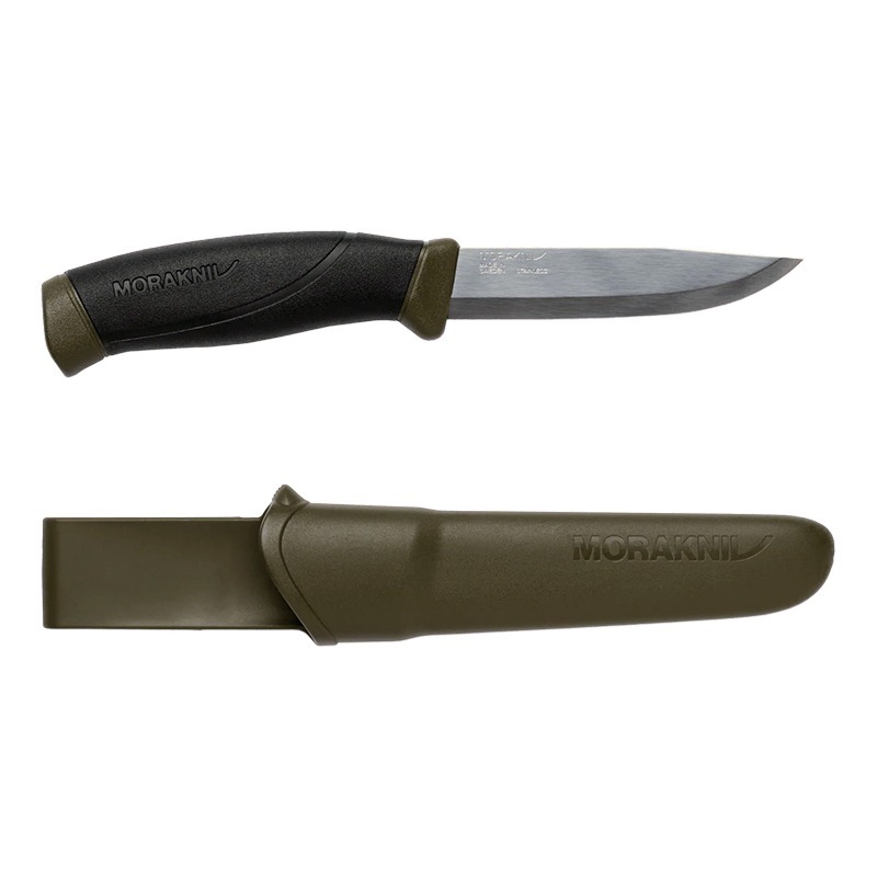 瑞典Morakniv Companion 多功能不鏽鋼直刀 軍綠 露營刀 登山刀 OUTDOOR NICE-細節圖2