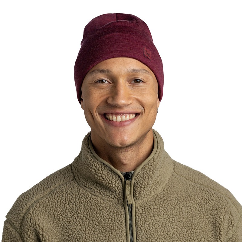 西班牙BUFF 耐寒 500gsm 美麗諾羊毛精靈帽 藏磚紅 111170-422 羊毛帽 OUTDOOR NICE-細節圖5