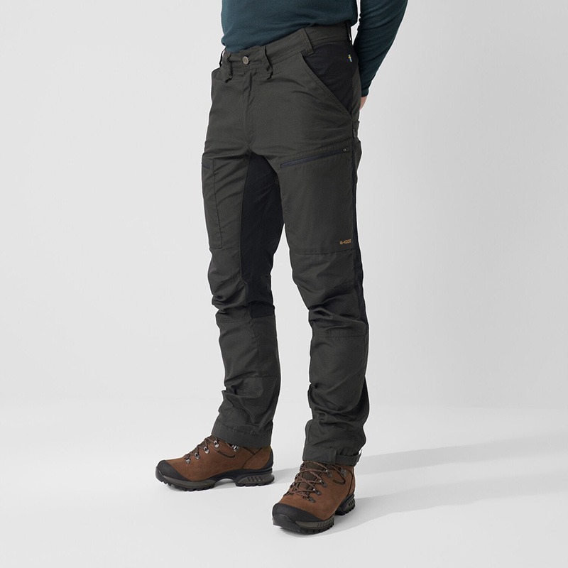 瑞典 FJALLRAVEN Abisko Lite 拼接彈性長褲 82890R 深灰 輕量耐磨 OUTDOOR NICE-細節圖5