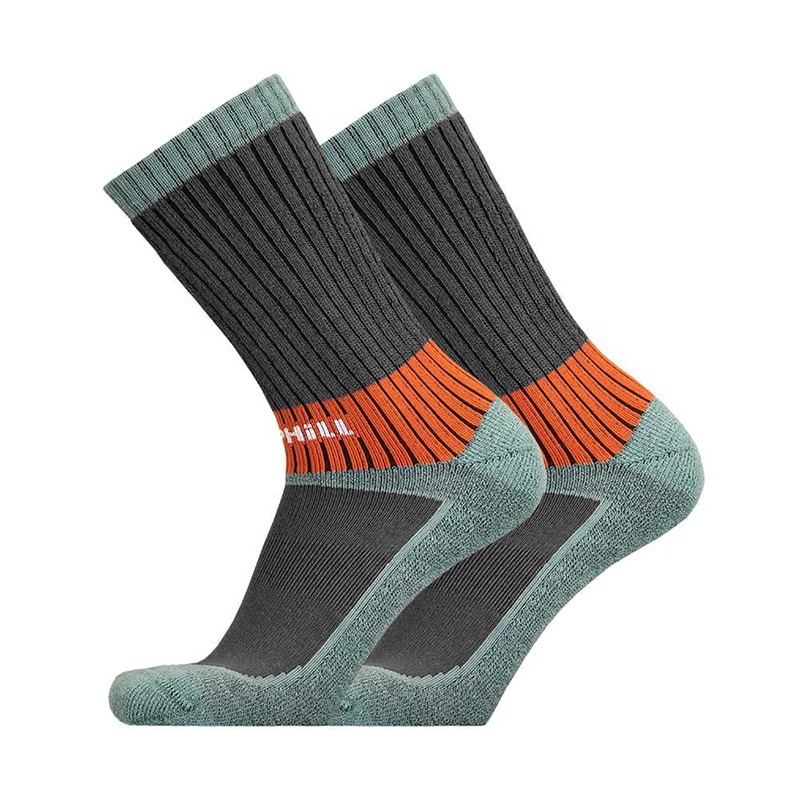 UphillSport VAARU M3 專業中筒健走襪 灰橘 E8862 登山襪 健行襪 OUTDOOR NICE-細節圖2