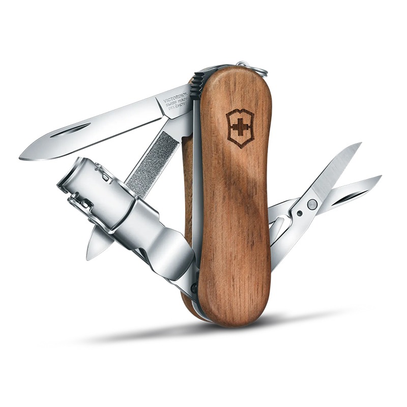 瑞士維氏 VICTORINOX Nail Clip 580 Wood 瑞士刀 0.6461.63 胡桃木 順利營戶外-細節圖2