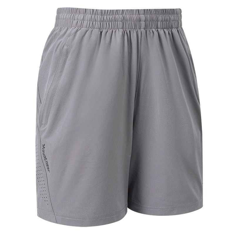 山林MOUNTNEER 中性彈性抗UV短褲 41S60 灰色 運動短褲 慢跑褲 居家褲 OUTDOOR NICE-細節圖2