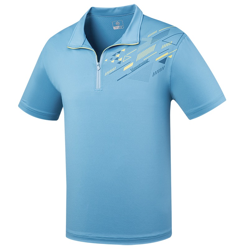 山林MOUNTNEER 男款木醣醇涼感上衣 51P31 碧藍 排汗衣 涼感POLO衫 團體服 OUTDOOR NICE-細節圖2