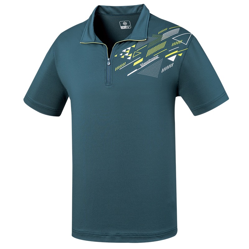 山林MOUNTNEER 男款木醣醇涼感上衣 51P31 深灰綠 排汗衣 涼感POLO衫 團體服 OUTDOOR NICE-細節圖2