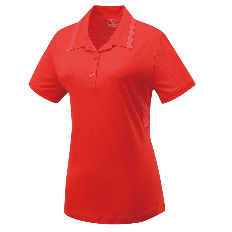 山林MOUNTNEER 女款抗菌透氣排汗上衣 41P68 紅色 排汗POLO 排汗休閒服 OUTDOOR NICE-細節圖2