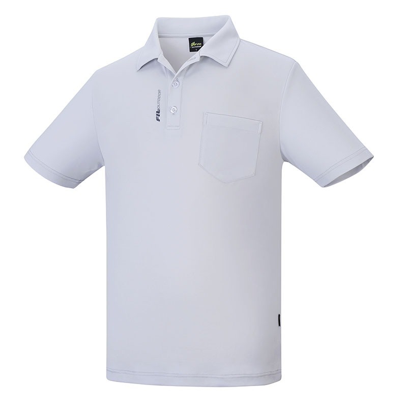 維特FIT 男款膠原蛋白消臭抗UV涼感短袖POLO衫 QS1101 時尚灰 排汗衣 休閒服 OUTDOOR NICE-細節圖2