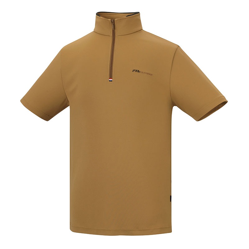 維特FIT 男款膠原蛋白消臭抗UV涼感立領短袖衣 QS1102 黃褐色 排汗衣 運動上衣 OUTDOOR NICE-細節圖2