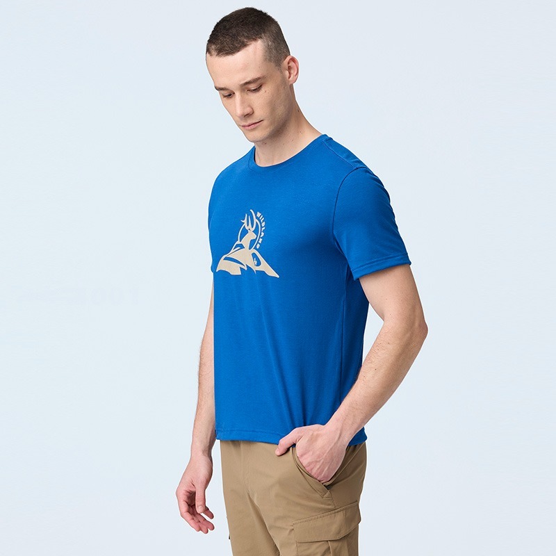 荒野WILDLAND 男款wildland-20周年經典紀念T 0B21612 水手藍 排汗衣 OUTDOOR NICE-細節圖3