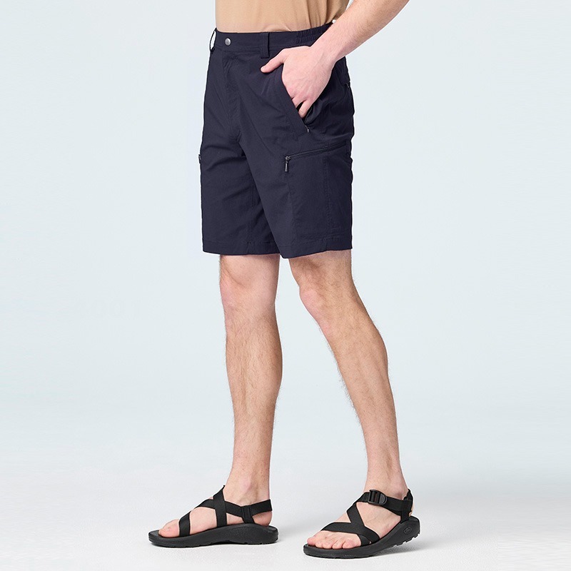 荒野 WILDLAND 男款彈性抗UV六口袋機能短褲 0B21392 夜空藍 多口袋 休閒短褲 OUTDOOR NICE-細節圖3