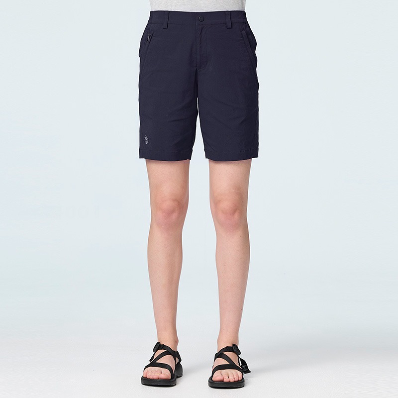 荒野 WILDLAND 女款彈性抗UV機能短褲 0B21391 夜空藍 排汗短褲 休閒短褲 OUTDOOR NICE-細節圖2