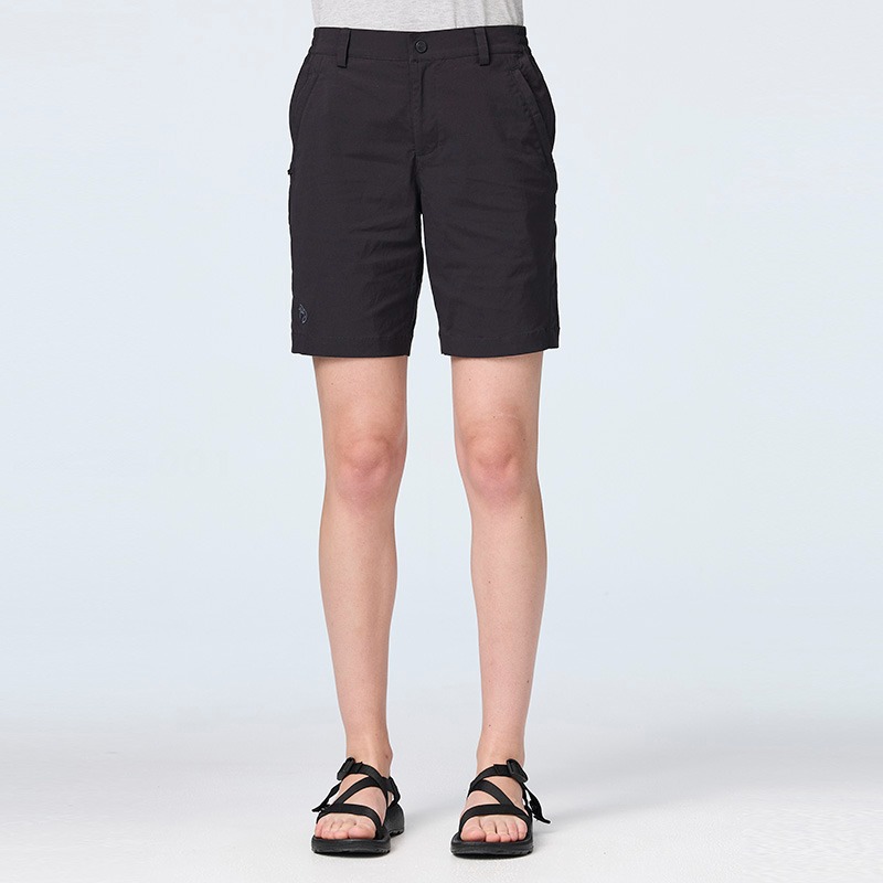 荒野 WILDLAND 女款彈性抗UV機能短褲 0B21391 黑色 排汗短褲 休閒短褲 OUTDOOR NICE-細節圖2