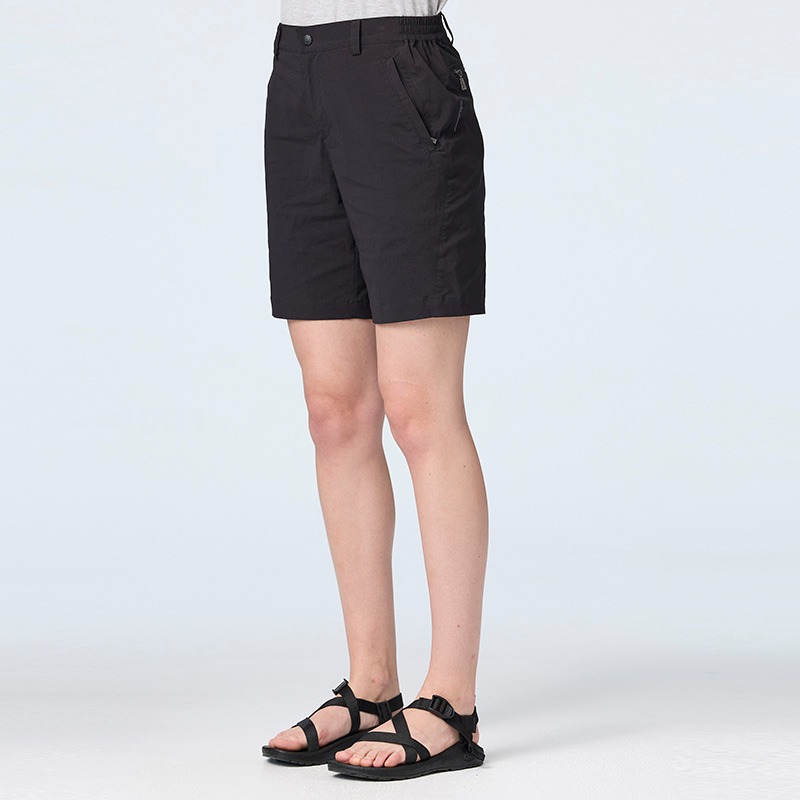 荒野 WILDLAND 女款彈性抗UV機能短褲 0B21391 黑色 排汗短褲 休閒短褲 OUTDOOR NICE-細節圖3