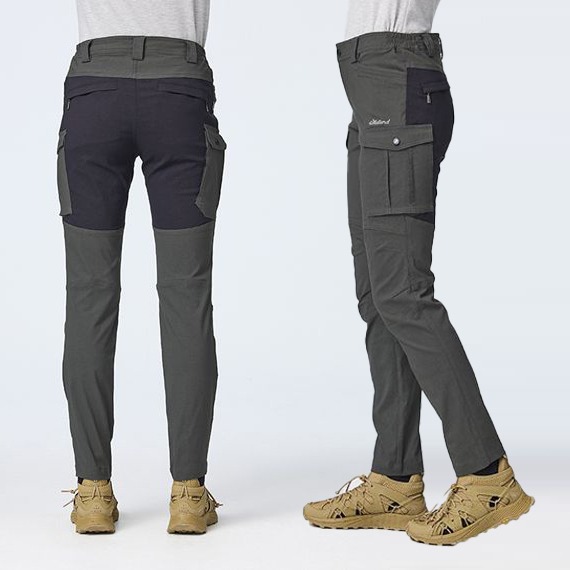 荒野 WILDLAND 女款彈性抗UV多袋拼接工裝褲 0B21315 石磨灰 排汗快乾 登山褲 OUTDOOR NICE-細節圖3