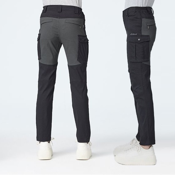 荒野 WILDLAND 女款彈性抗UV多袋拼接工裝褲 0B21315 印黑色 排汗快乾 登山褲 OUTDOOR NICE-細節圖3