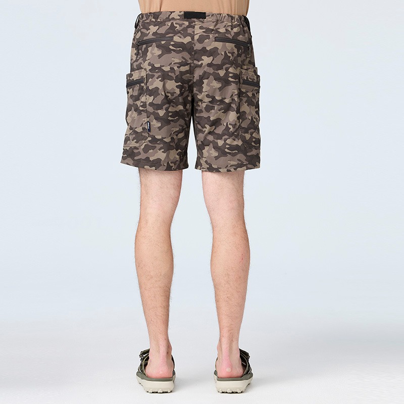 荒野 WILDLAND 男款迷彩抗UV多口袋工裝短褲 0B21382 松果褐 排汗短褲 五分褲 OUTDOOR NICE-細節圖4