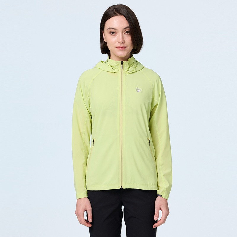 荒野WILDLAND 女款彈性冰絲涼感抗UV機能外套 0B21905 琉瑙黃 涼感外套 防曬 OUTDOOR NICE-細節圖2