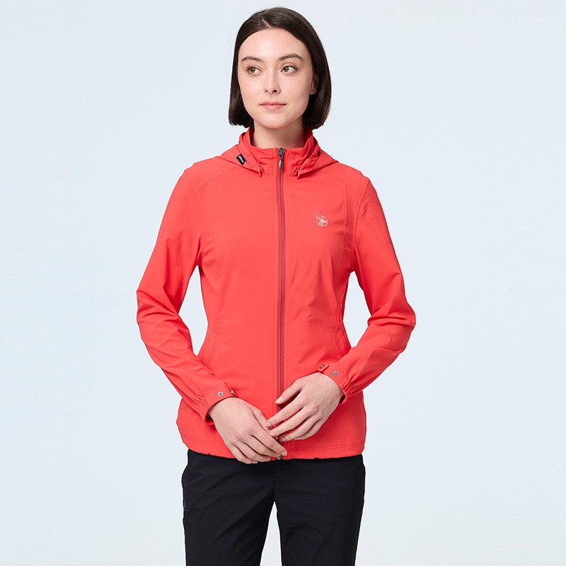 荒野WILDLAND 女款彈性冰絲涼感抗UV機能外套 0B21921 波爾多紅 涼感外套 防曬 OUTDOOR NICE-細節圖3