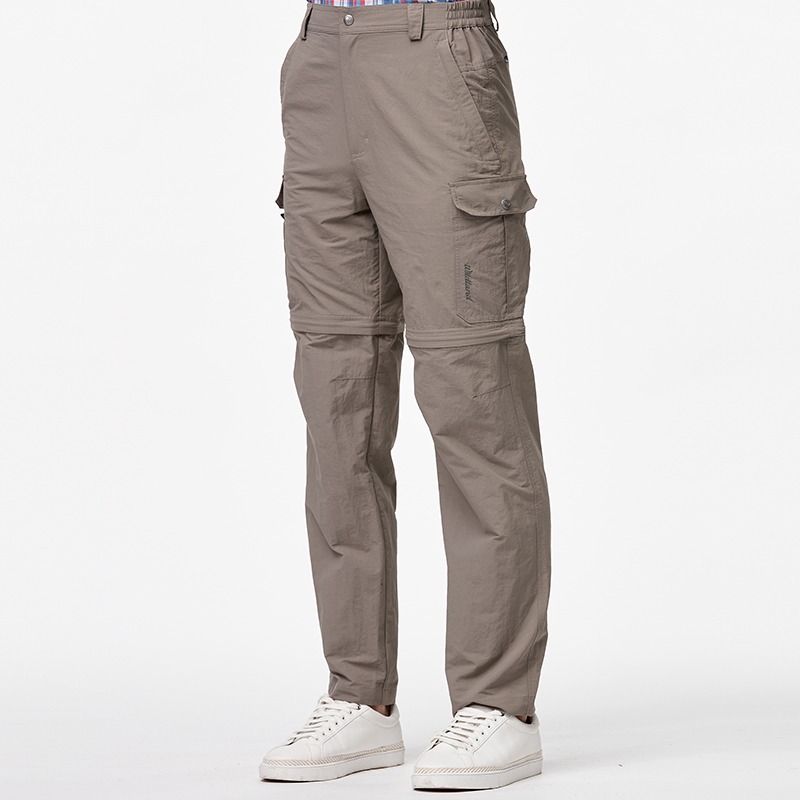 荒野 WILDLAND 男款抗UV兩截式貼袋功能褲 W1330 深卡灰 可拆褲管 防曬 防潑水 OUTDOOR NICE-細節圖2