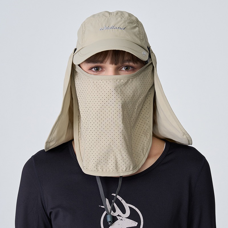 荒野 WILDLAND 中性抗UV多功能遮陽棒球帽 WH1031 卡其 遮陽帽 防曬帽 OUDTOOR NICE-細節圖2