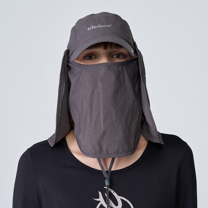 荒野 WILDLAND 中性抗UV多功能遮陽棒球帽 WH1031 深灰 遮陽帽 防曬帽 OUDTOOR NICE-細節圖2