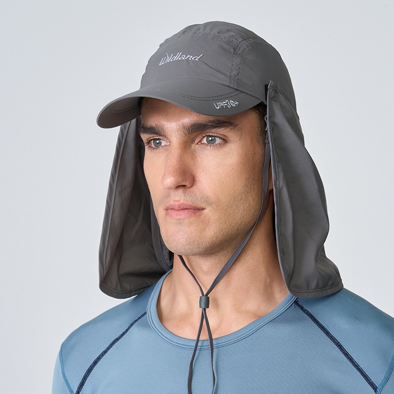 荒野 WILDLAND 中性抗UV多功能遮陽棒球帽 WH1031 深灰 遮陽帽 防曬帽 OUDTOOR NICE-細節圖3