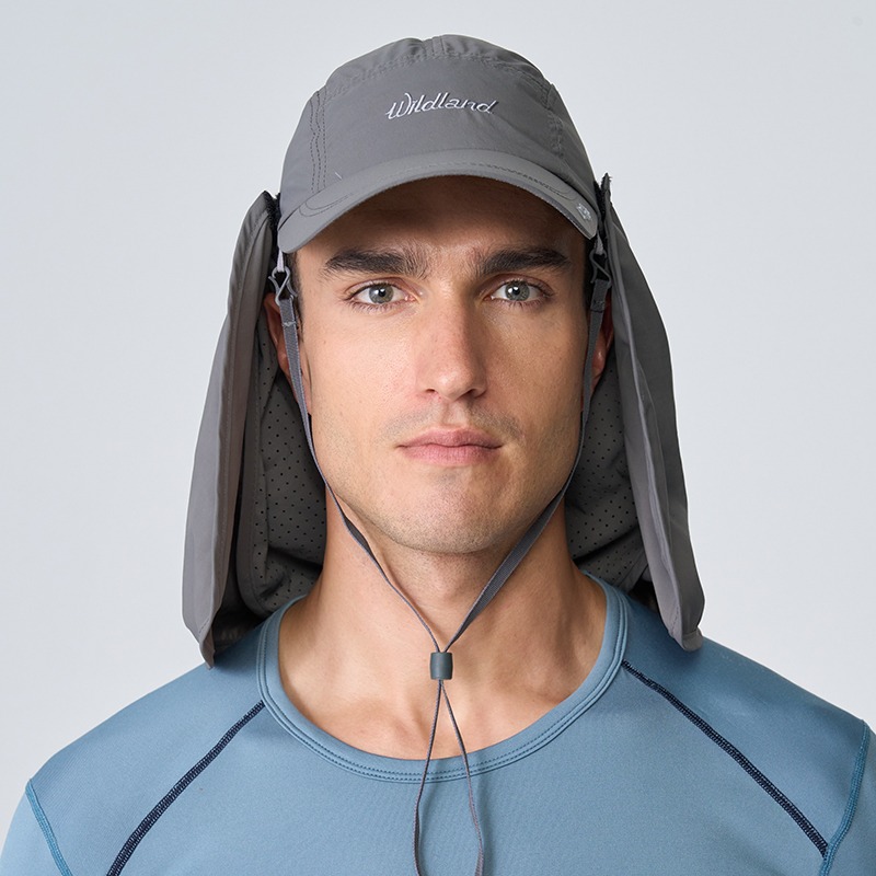 荒野 WILDLAND 中性抗UV多功能遮陽棒球帽 WH1031 深卡灰 遮陽帽 防曬帽 OUDTOOR NICE-細節圖2
