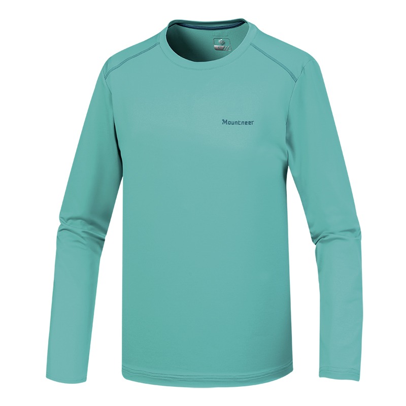 山林MOUNTNEER 男款氧化鋅抗菌涼感長袖衣 51P55 薄荷綠 運動上衣 長袖涼感上衣 OUTDOOR NICE-細節圖2