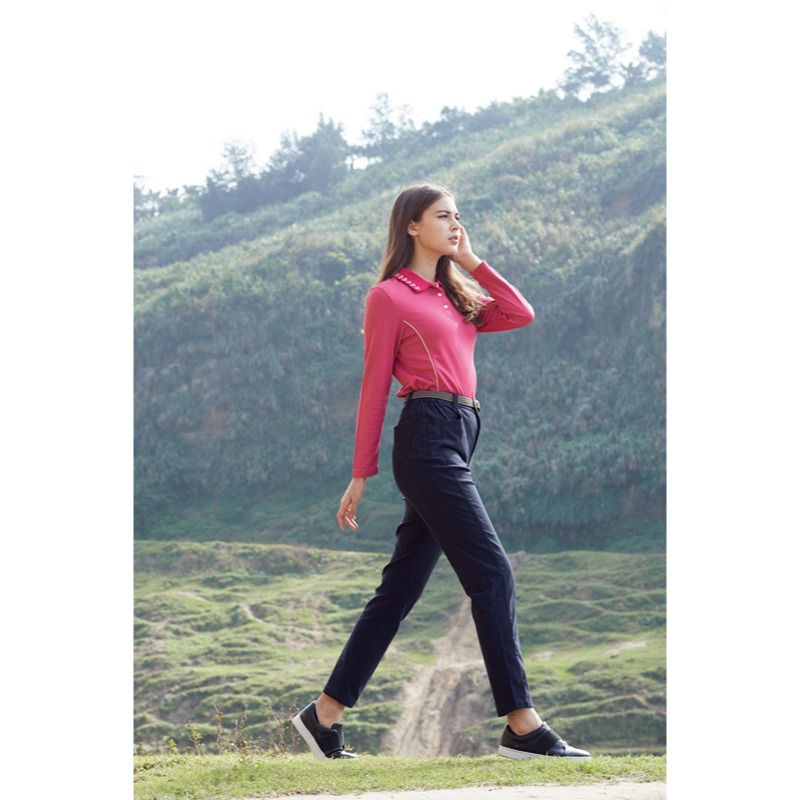 瑞多仕RATOPS 女款彈性刷毛長褲 修長版 DA3714 藍灰色 保暖褲 防寒褲 刷毛褲 OUTDOOR NICE-細節圖2