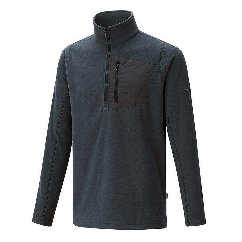 維特FIT 男款雙刷雙搖保暖上衣 PW1102 鐵礦灰 保暖舒適 中層衣 刷毛衣 OUTDOOR NICE-細節圖2