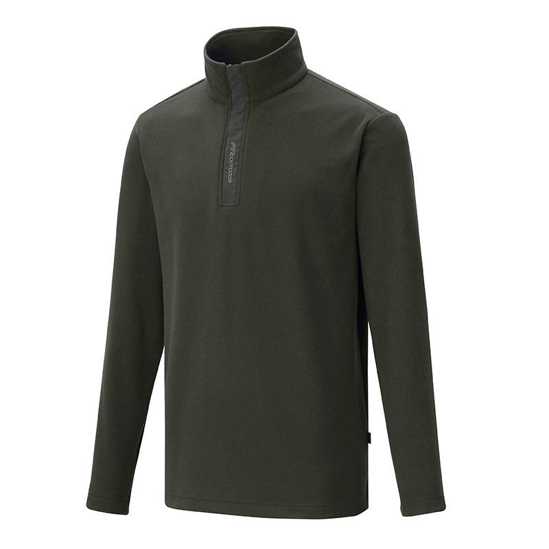 維特FIT 男款雙刷雙搖保暖上衣 PW1103 褐綠色 保暖舒適 中層衣 刷毛衣 OUTDOOR NICE-細節圖2