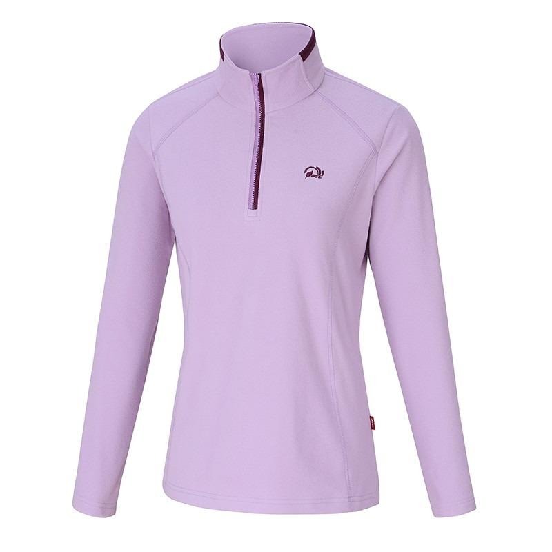 維特FIT 女款雙刷雙搖保暖上衣 PW2103 薰衣紫 保暖舒適 中層衣 刷毛衣 OUTDOOR NICE-細節圖2