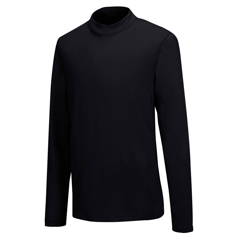 山林MOUNTNEER 男款Polygiene抗菌立領保暖衣 52K05 黑色 衛生衣 內衣 OUTDOOR NICE-細節圖2