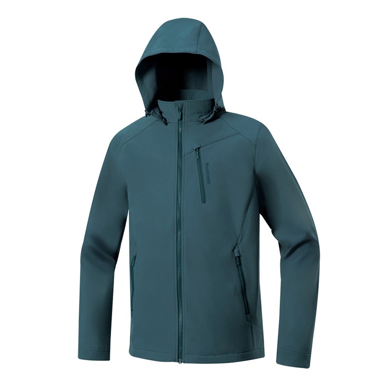 山林MOUNTNEER 男輕量防風 SOFT SHELL外套 M12J01 土耳其藍 保暖外套 OUTDOOR NICE-細節圖2