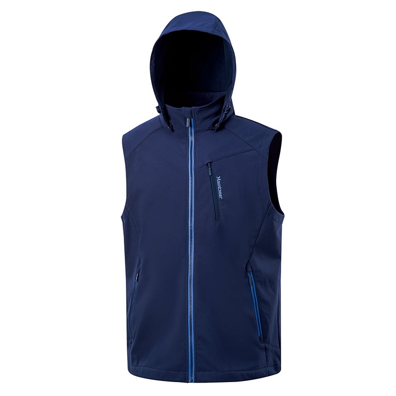 山林MOUNTNEER 男款輕量防風SOFT SHELL背心 M12V01 藍紫 保暖軟殼背心 OUTDOOR NICE-細節圖2