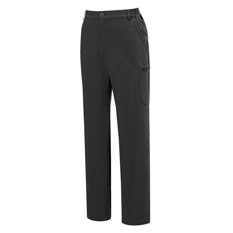 山林MOUNTNEER 女款輕量防風SOFT SHELL小直筒褲 黑色 52S18 保暖褲 OUTDOOR NICE-細節圖2