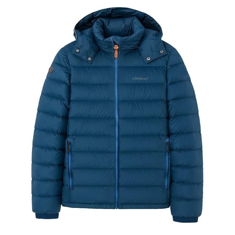 荒野 WILDLAND 男款700FP可拆帽輕暖羽絨外套 霧青色 0B32102 90/10 OUTDOOR NICE-細節圖2