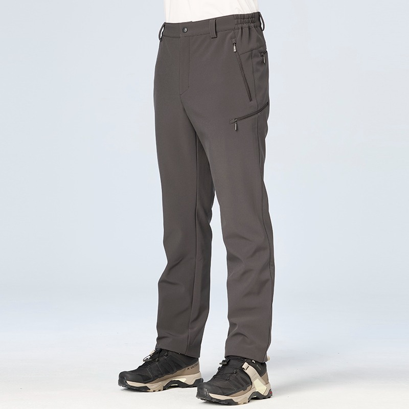 荒野 WILDLAND 男款山旅側袋保暖軟殼褲 0B32332 礦岩石 保暖褲 防風防潑 OUTDOOR NICE-細節圖3