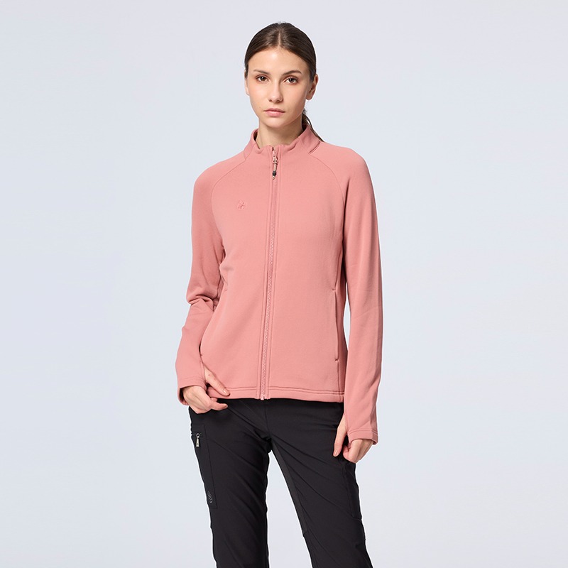 荒野 WILDLAND 女款stretch輕量超暖中層外套 0B32609 野玫瑰粉 四彈透氣 OUTDOOR NICE-細節圖2