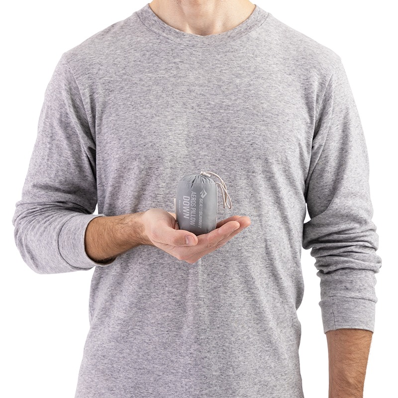 SEA TO SUMMIT Aeros 舒適羽絨枕 中性灰 STS0452 旅行枕 登山枕頭 OUTDOOR NICE-細節圖5