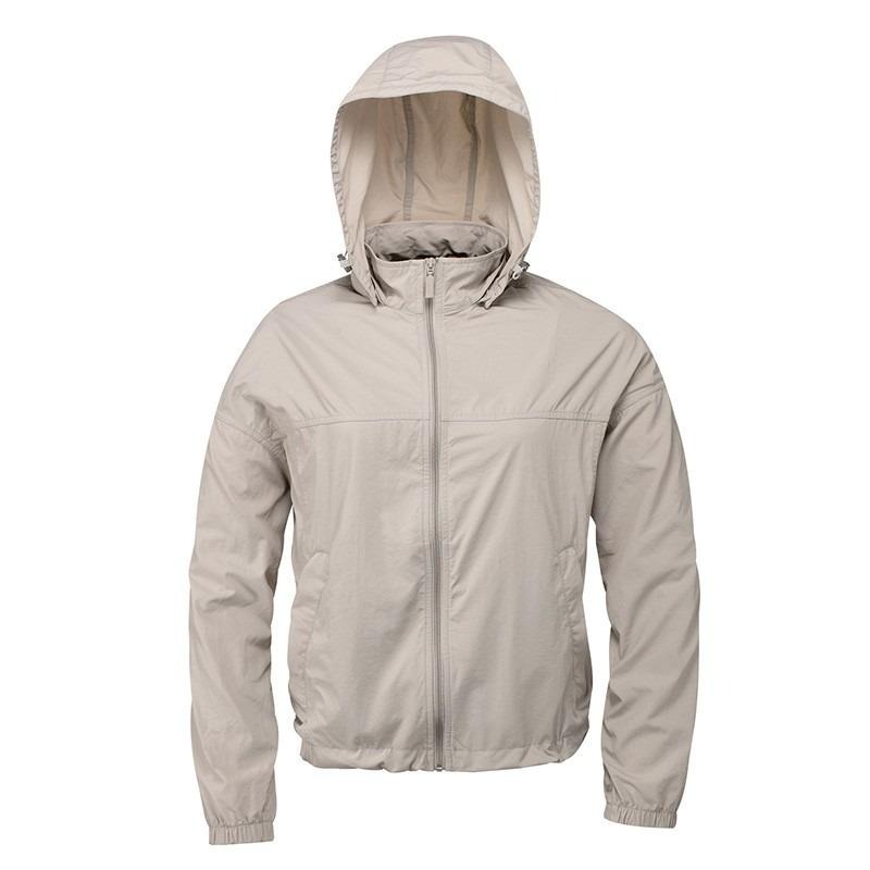 山林MOUNTNEER 中性透氣抗UV寬鬆短版外套 51J13 奶茶色 防曬外套 排汗外套 OUTDOOR NICE-細節圖2