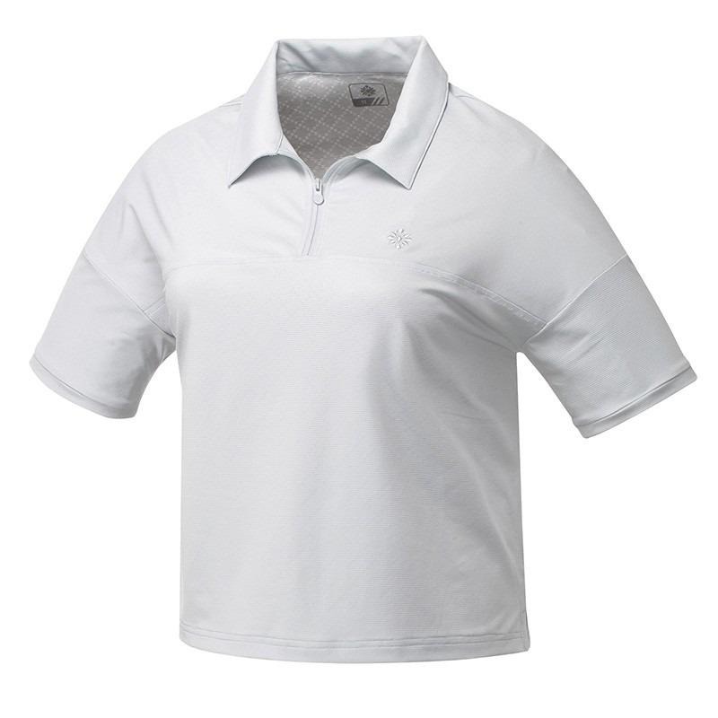 山林MOUNTNEER 女款防蚊透氣排汗短版衣 51P68 銀灰 排汗POLO 休閒服 排汗衣 OUTDOOR NICE-細節圖2