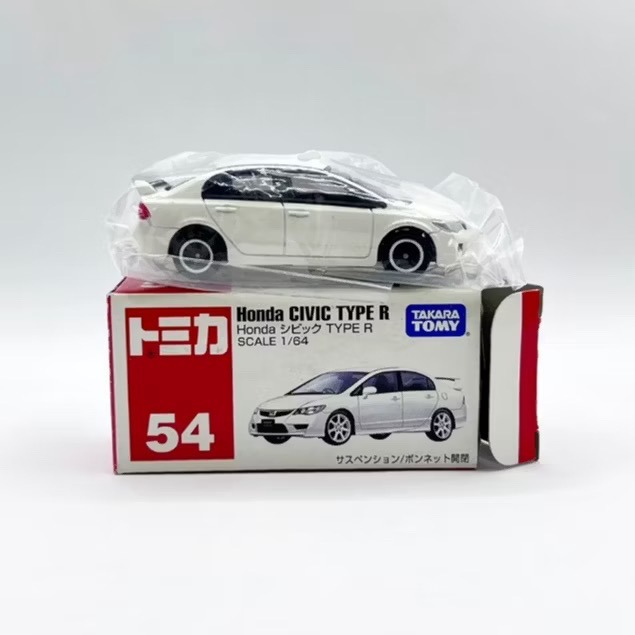 TOMICA 多美小汽車 NO.54 TL 0098 本田 Honda civic Type-R 膠胎 兩台一組 絕版-細節圖8