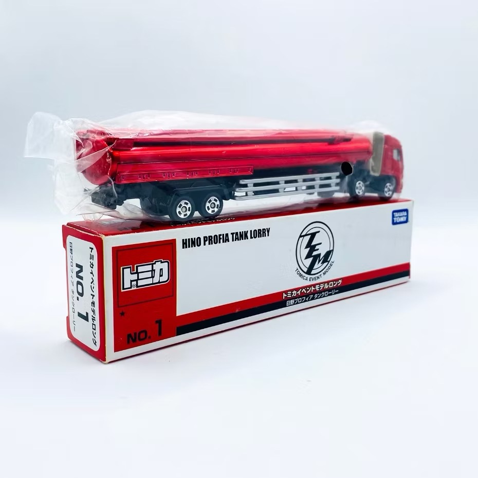 TOMICA 多美小汽車 會場限定 NO.1 日野 HINO PROFIA TANK LORRY 油罐車 電鍍紅 絕版-細節圖2