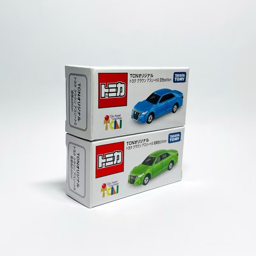 TOMICA 日版 多美小汽車 TCN 日本玩具店限定 Toyota Crown Athlete 若草色 天空藍 全新-細節圖2