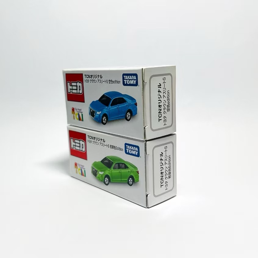 TOMICA 日版 多美小汽車 TCN 日本玩具店限定 Toyota Crown Athlete 若草色 天空藍 全新-細節圖3