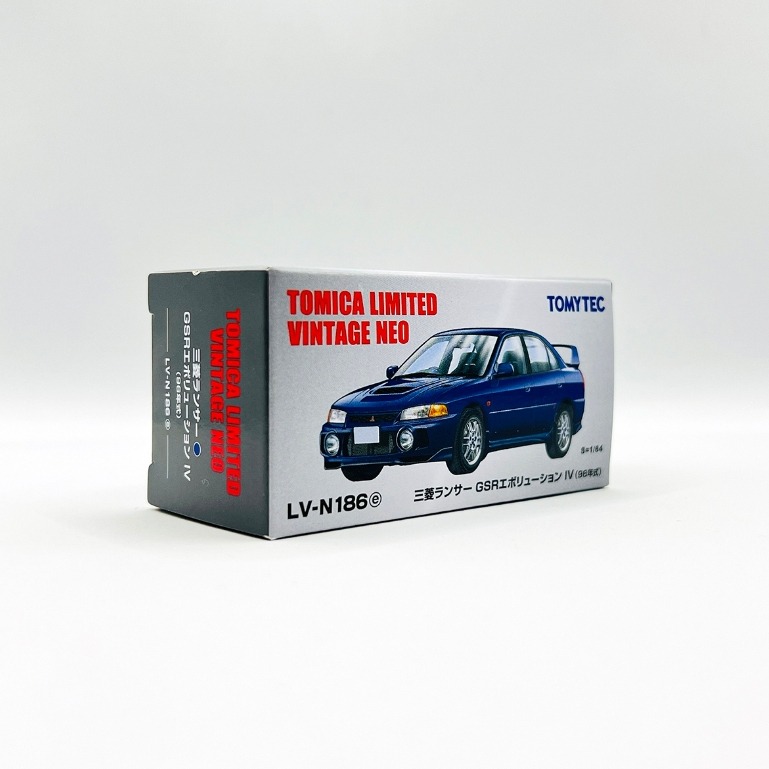 TOMYTEC TOMICA TLV LV-N186e 三菱 Lancer GSR Evolution IV藍 全新日版-細節圖2