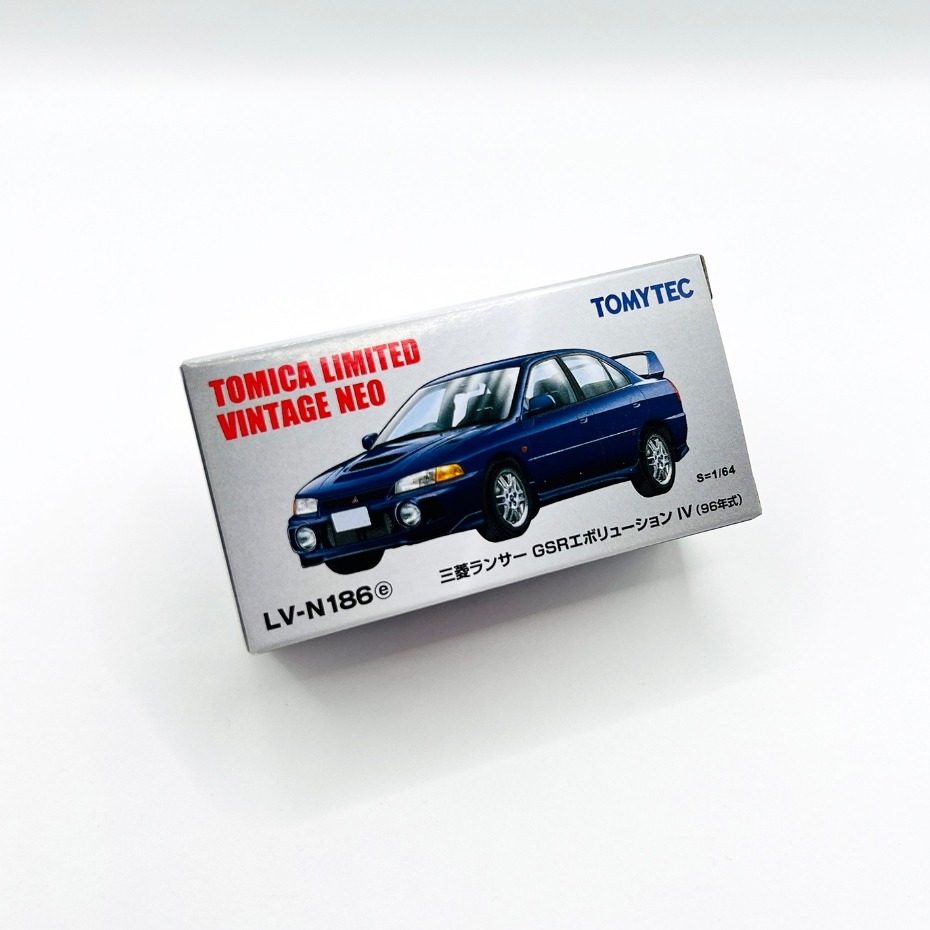 TOMYTEC TOMICA TLV LV-N186e 三菱 Lancer GSR Evolution IV藍 全新日版-細節圖4