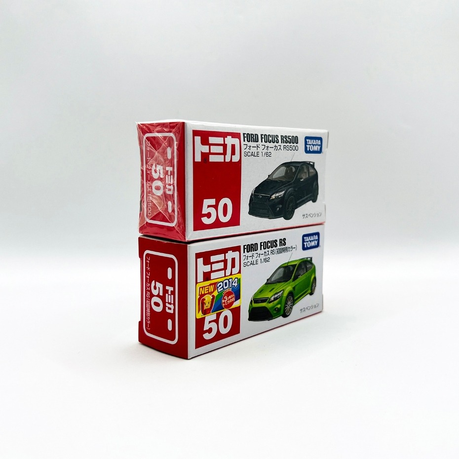 TOMICA 多美小汽車 NO.50 50 福特 FORD FOCUS RS 一般全新 初回新車貼已拆封 兩台一組-細節圖2