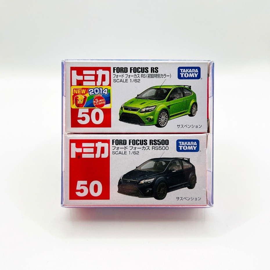 TOMICA 多美小汽車 NO.50 50 福特 FORD FOCUS RS 一般全新 初回新車貼已拆封 兩台一組-細節圖6