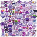 【Happy Store】100張紫色/黃色小清新混搭風貼紙/個性裝飾行李箱筆記本吉他安全帽/防水DIY-規格圖9